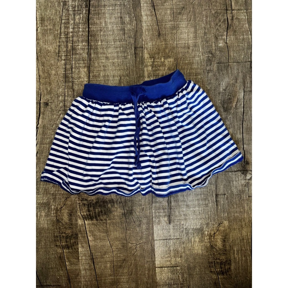 Hanna Andersson Kids Blue White Striped Skort Size‎ 120 Cotton Skirt with Shorts